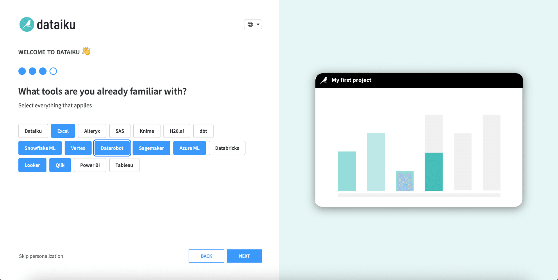 Onboarding step 4