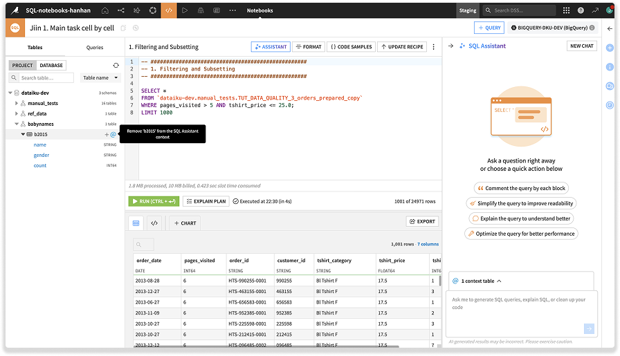 SQL Notebook AI Assistant